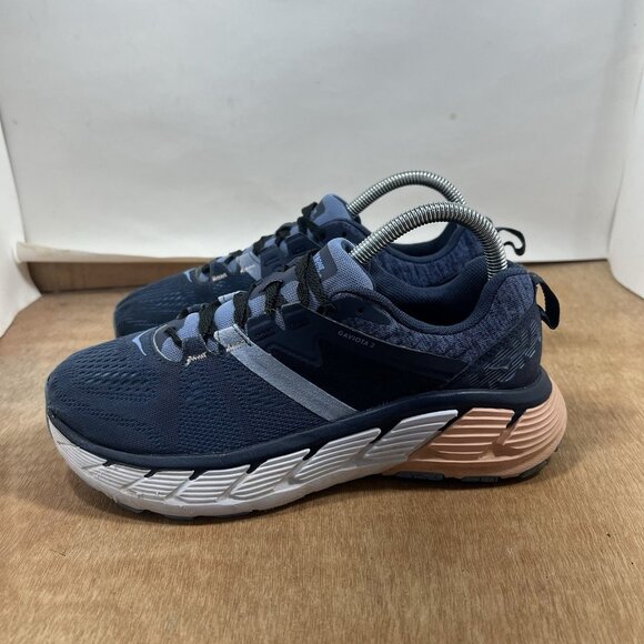 Hoka One One Gaviota 2 Women's Size 7.5 D Wide Running Shoes Blue Pink - Picture 3 of 10
